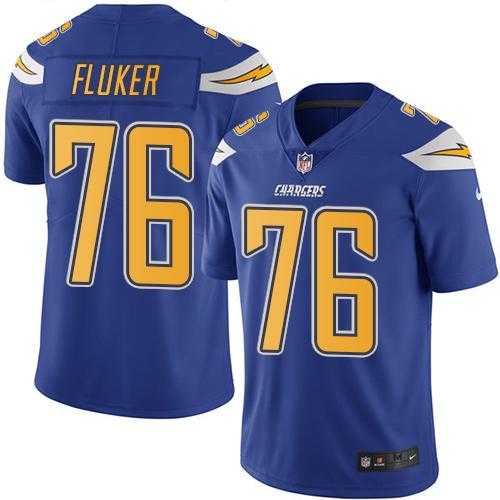 Nike Men & Women & Youth Chargers 76 D.J. Fluker Electric Blue Color Rush Limited Jersey,We sell and wholesale Nike Men & Women & Youth Chargers 76 D.J. Fluker Electric Blue Color Rush Limited Jersey on line form chian!